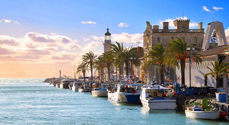 Vue sur le port du Grau-du-Roi