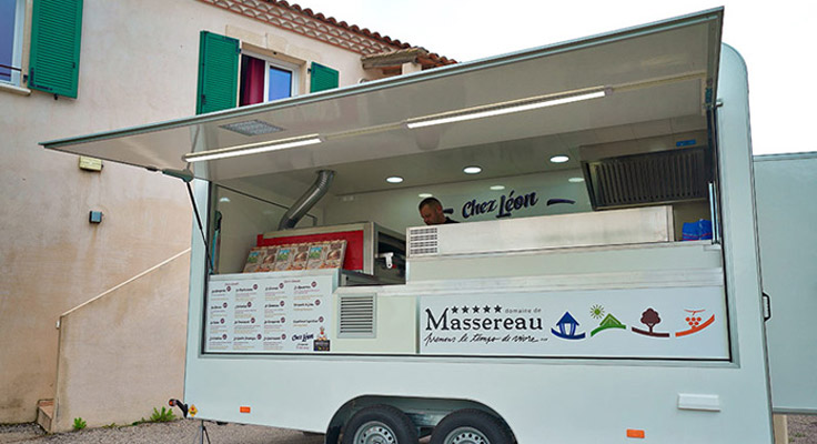 Camion à pizza food truck au Domaine de Massereau