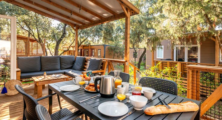 Terrasse de mobil-home Premium