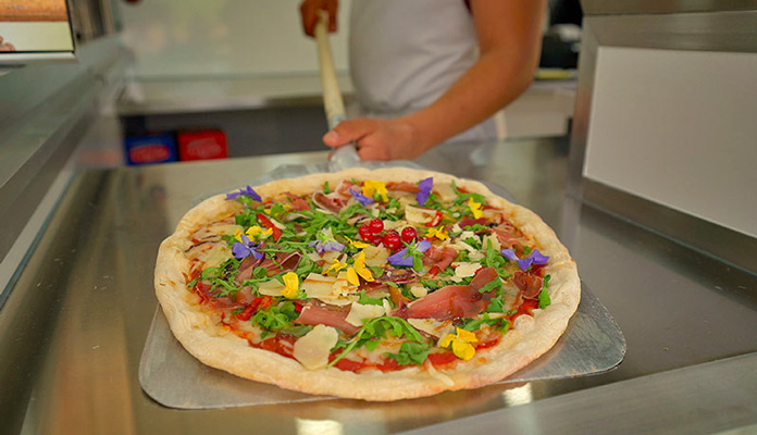 Pizza du food truck et snack du Domaine de Massereau